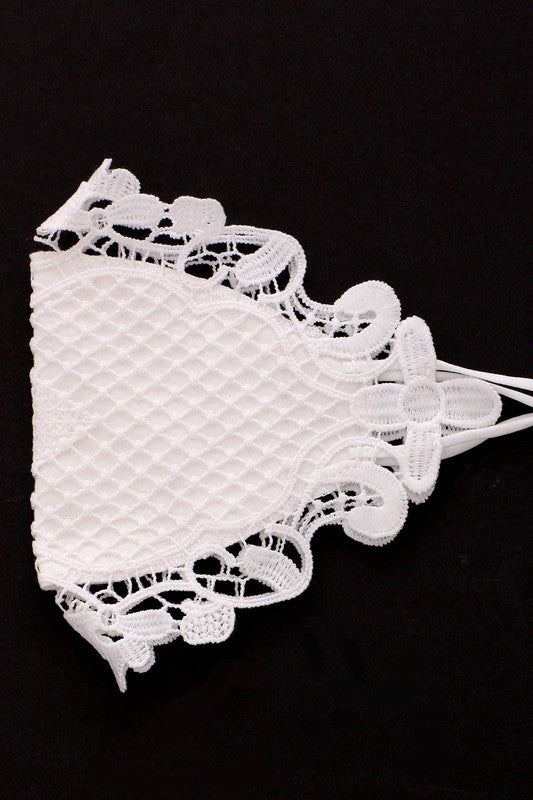 White lace face mask